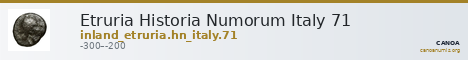 Etruria Historia Numorum Italy 71 — CANOA