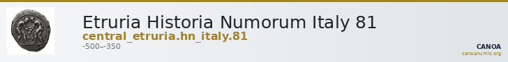 Etruria Historia Numorum Italy 81 — CANOA