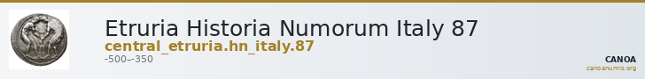 Etruria Historia Numorum Italy 87 — CANOA
