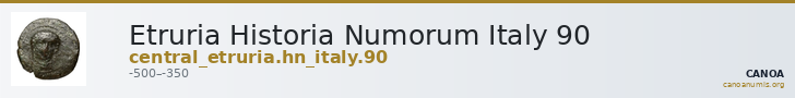 Etruria Historia Numorum Italy 90 — CANOA