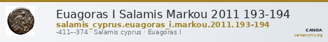 Euagoras I Salamis Markou 2011 193-194 — CANOA