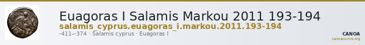 Euagoras I Salamis Markou 2011 193-194 — CANOA