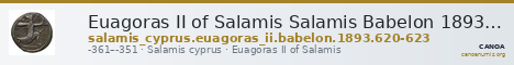 Euagoras II of Salamis Salamis Babelon 1893 620-626 — CANOA