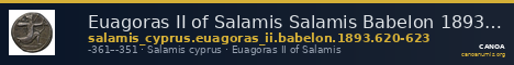 Euagoras II of Salamis Salamis Babelon 1893 620-626 — CANOA