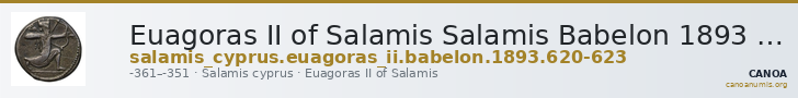 Euagoras II of Salamis Salamis Babelon 1893 620-626 — CANOA