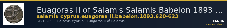 Euagoras II of Salamis Salamis Babelon 1893 620-626 — CANOA