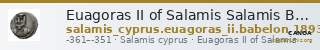 Euagoras II of Salamis Salamis Babelon 1893 624-626 — CANOA