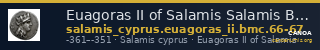 Euagoras II of Salamis Salamis BMC Salamis 66-67 — CANOA