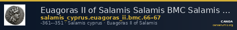 Euagoras II of Salamis Salamis BMC Salamis 66-67 — CANOA