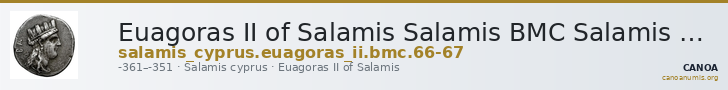 Euagoras II of Salamis Salamis BMC Salamis 66-67 — CANOA