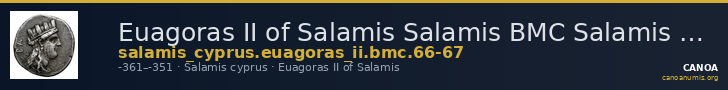 Euagoras II of Salamis Salamis BMC Salamis 66-67 — CANOA