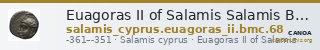 Euagoras II of Salamis Salamis BMC Salamis 68 — CANOA
