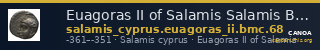 Euagoras II of Salamis Salamis BMC Salamis 68 — CANOA