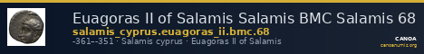 Euagoras II of Salamis Salamis BMC Salamis 68 — CANOA