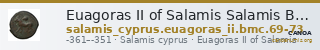 Euagoras II of Salamis Salamis BMC Salamis 69-73 — CANOA
