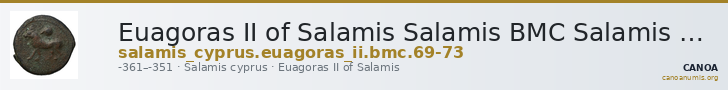 Euagoras II of Salamis Salamis BMC Salamis 69-73 — CANOA