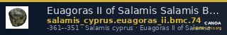 Euagoras II of Salamis Salamis BMC Salamis 74 — CANOA