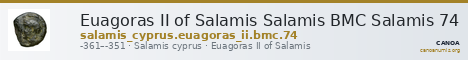 Euagoras II of Salamis Salamis BMC Salamis 74 — CANOA