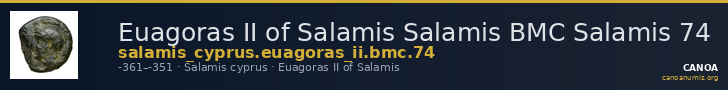 Euagoras II of Salamis Salamis BMC Salamis 74 — CANOA