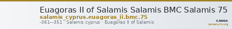 Euagoras II of Salamis Salamis BMC Salamis 75 — CANOA