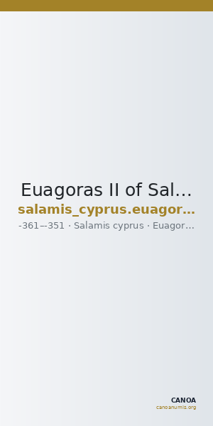Euagoras II of Salamis Salamis Markou 2011 367-371 — CANOA