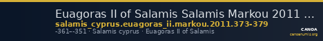 Euagoras II of Salamis Salamis Markou 2011 373-379 — CANOA