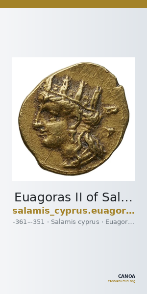 Euagoras II of Salamis Salamis Markou 2011 380-412 — CANOA