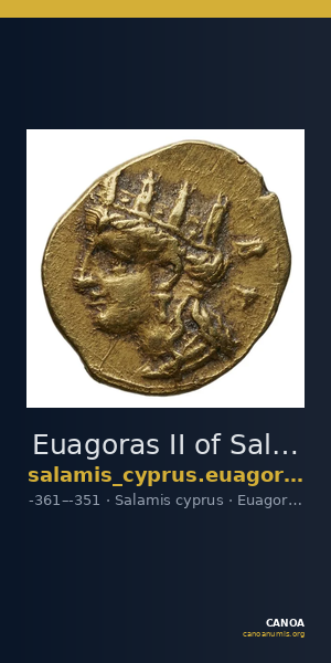Euagoras II of Salamis Salamis Markou 2011 380-412 — CANOA