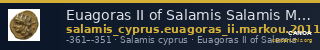 Euagoras II of Salamis Salamis Markou 2011 380-412 — CANOA