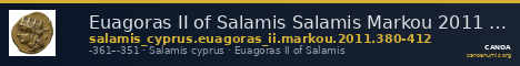 Euagoras II of Salamis Salamis Markou 2011 380-412 — CANOA