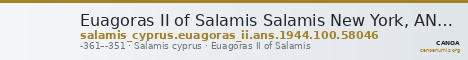 Euagoras II of Salamis Salamis New York, ANS 1944.100.58046 — CANOA
