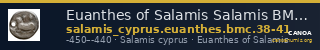 Euanthes of Salamis Salamis BMC Salamis 38-41 — CANOA