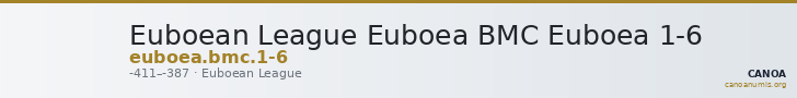 Euboean League Euboea BMC Euboea 1-6 — CANOA