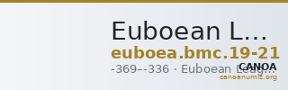 Euboean League Euboea BMC Euboea 19-21 — CANOA