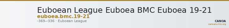Euboean League Euboea BMC Euboea 19-21 — CANOA