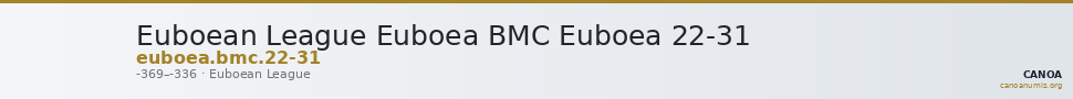 Euboean League Euboea BMC Euboea 22-31 — CANOA