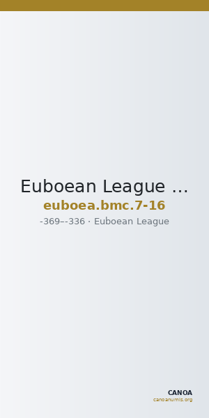 Euboean League Euboea BMC Euboea 7-16 — CANOA
