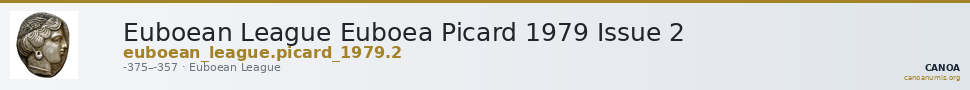 Euboean League Euboea Picard 1979 Issue 2 — CANOA