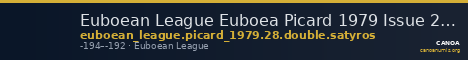 Euboean League Euboea Picard 1979 Issue 28 double Satyros — CANOA