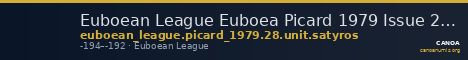 Euboean League Euboea Picard 1979 Issue 28 unit Satyros — CANOA