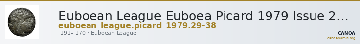 Euboean League Euboea Picard 1979 Issue 29-38 — CANOA