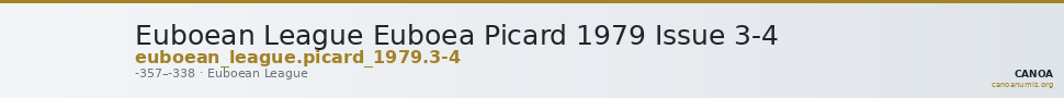 Euboean League Euboea Picard 1979 Issue 3-4 — CANOA