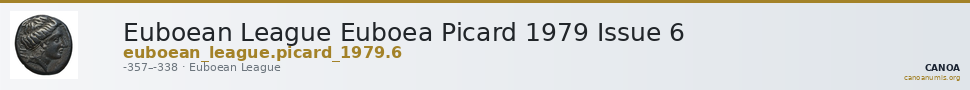 Euboean League Euboea Picard 1979 Issue 6 — CANOA