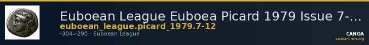 Euboean League Euboea Picard 1979 Issue 7-12 — CANOA
