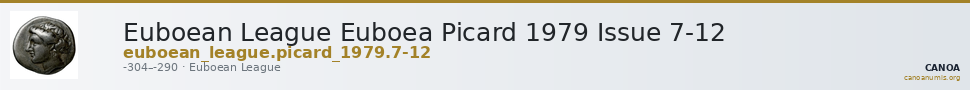 Euboean League Euboea Picard 1979 Issue 7-12 — CANOA