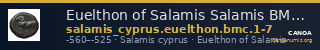Euelthon of Salamis Salamis BMC Salamis 1-7 — CANOA