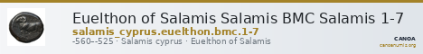 Euelthon of Salamis Salamis BMC Salamis 1-7 — CANOA