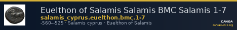 Euelthon of Salamis Salamis BMC Salamis 1-7 — CANOA