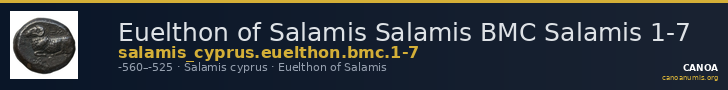 Euelthon of Salamis Salamis BMC Salamis 1-7 — CANOA
