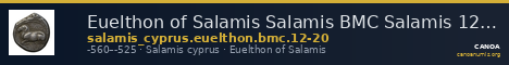 Euelthon of Salamis Salamis BMC Salamis 12-20 — CANOA